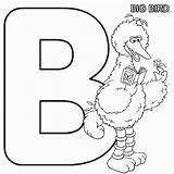 Coloring Letter Street Sesame Pages Abc Bird Big Alphabet Sheet Letters Kids Print sketch template