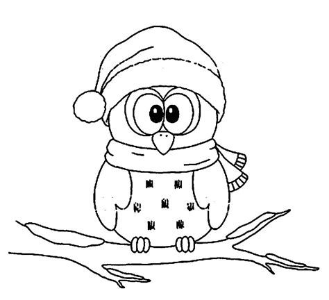 pin   sew helen  christmas owl coloring pages christmas