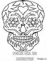 Skull Coloring Pages Mandala Muertos Dia Los Printable El Dead Inspiration Skulls Catrina La Getcolorings Template sketch template