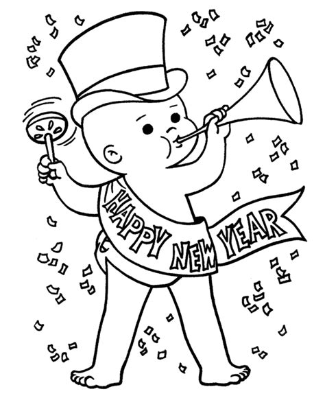 years day coloring pages  years baby coloring bluebonkers