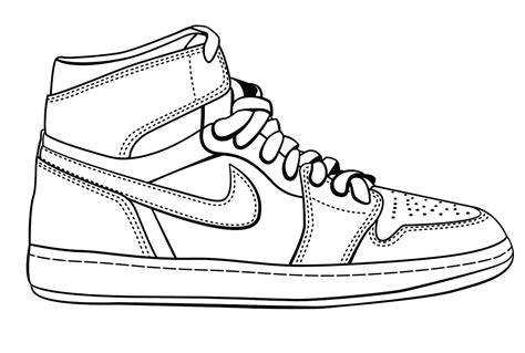 nike shoe  coloring page  printable coloring pages
