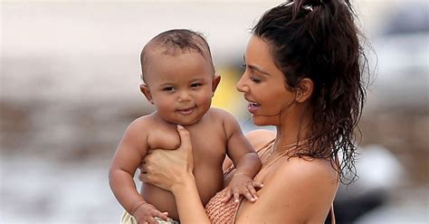 saint west is way too cute with mom kim kardashian in mexico us weekly