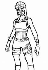 Fortnite Renegade Raider Coloring Pages Colouring Printable Print Easy Clipart Game Cartoon Clip sketch template