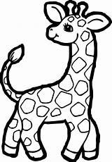 Giraffe Coloring Pages Clipart Small Animals Zoo Wecoloringpage Animal Drawings Awesome sketch template