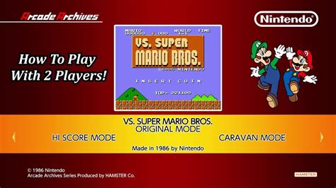 How To Unlock 2 Player Mode Arcade Archives Vs Super Mario Bros