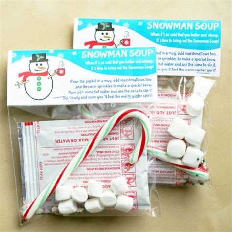 christmas snowman soup bag toppers printable digital  labels