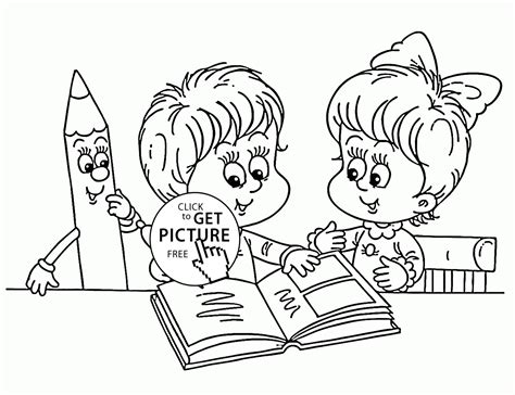top  ideas  kids reading coloring pages home family