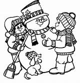 Snowman Color Coloring Frosty Pages Snowmen Kids Popular sketch template