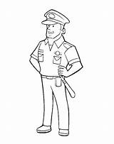 Police Coloring Uniform Pages Getdrawings Officer sketch template