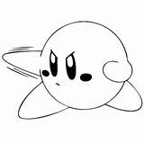 Kirby Coloring Pages Fighting Sword Needle Kidsplaycolor sketch template