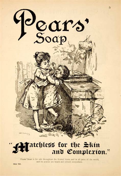 ad antique pears soap victorian children washing face complexion vintage ads soap