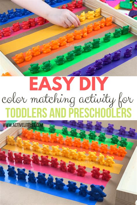 easy diy color activity  toddlers  preschoolers active littles