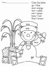 Coloring Sight Pages Word Color Words Letter Grade Printable Hidden Fall Kids Arts Girl Print Kindergarten Language Yellow Sheet First sketch template