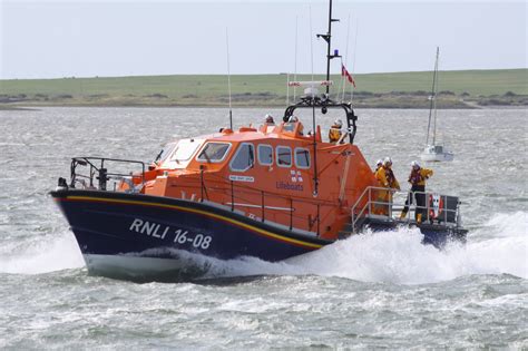 barrow lifeboats launched  rescue yacht rnli