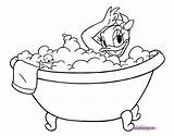 Daisy Coloring Duck Pages Donald Disneyclips Disney Bathing Funstuff sketch template