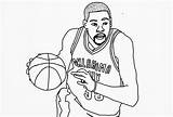 Coloring Pages Durant Basketball Lebron James Kevin Player Kyrie Shoes Drawing Dunk Irving Jordan Westbrook Russell Book Air Celebrity Printable sketch template