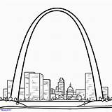 Louis Arch St Skyline Drawing Gateway Clipart Draw Drawings Step Source Paintingvalley sketch template