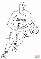 Coloring Kobe Bryant Pages Nba Los Printable Angeles Lebron James Color Curry Lakers Basketball Stephen Sports Sport Drawing Jordan Print sketch template