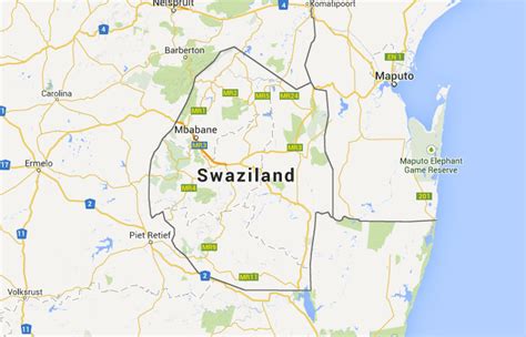 ﻿mapa De Swazilandia﻿ Donde Está Queda País Encuentra