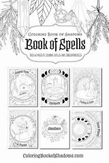 Coloring Book Shadows Pages Spells Wiccan Books Choose Board Shadow Pdf Pagan Spell Witchcraft sketch template
