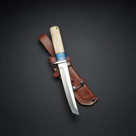 blue lapis bone combat tanto knife shinigami tactical knives