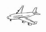 Vliegtuig sketch template