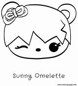 Omelette Sunny Omelet sketch template