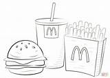 Mcdonalds Coloring Pages Food Mcdonald Printable Logo Brand Supercoloring Drawing Categories sketch template