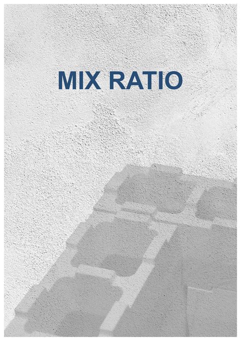 mix ratio stumbelbloc exports