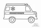 Krankenwagen Ambulance Malvorlagen Verkehr Ausmalbild Schneller Fast sketch template
