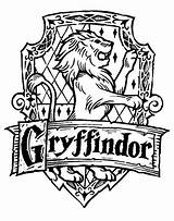 Coloring Potter Harry Hogwarts Pages Gryffindor Printable Crest Getcolorings sketch template