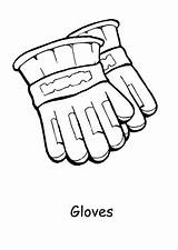 Gloves Coloring sketch template