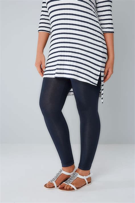 Navy Soft Touch Leggings Plus Size 16 To 32