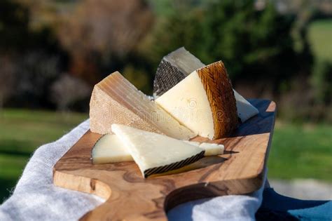 Assortment Of Spanish Hard Cheeses Curado Manchego Goat And Sheep