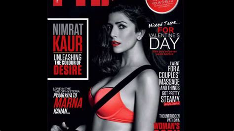 Airlift Actress Nimrat Kaur Looking Hot Dressed In Lingerie On Fhm