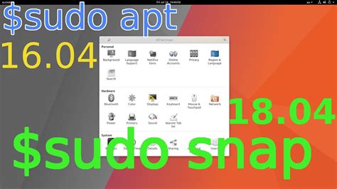 [app] linux ubuntu apt vs snap ubuntu 18 04 lts