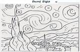 Starry Gogh sketch template