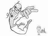 Coloring Spiderman Pages Simple Getdrawings Sheets sketch template