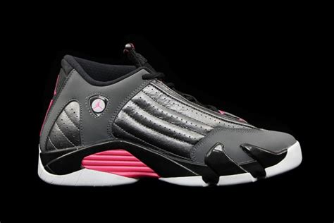 air jordan xiv  gs metallic dark greyblack white hyper pink release date sneakerfiles