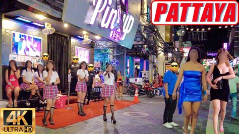 [4k] Pattaya Walking Street Scenes Bars Clubs Agogo S August
