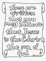 Coloring Pages Kids Bible Believe Sheets May 31 Written These Verse John Awana 20 Sparks Sunday School Worksheets Colouring Coloringpagesbymradron sketch template