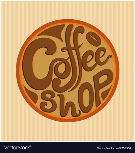 hand drawn coffee shop logo vector art download vectors