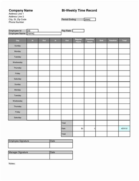 unique timecard template excel exceltemplate xls xlstemplate