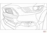 Ford Coloring Mustang Pages Front Veiw Drawing Categories sketch template