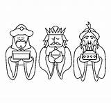 Wise Men Three Coloring Drawing Sketch Coloringcrew Christmas Pages Parties Tres Magos Reyes Los Gifts Paintingvalley sketch template