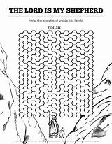 Psalm 23 Bible Sunday School Activities Mazes Kids Shepherd Printable Lord Maze Crafts Worksheets Lessons Coloring Children Printables Psalms Sharefaith sketch template