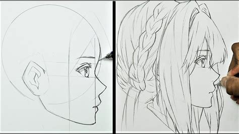 draw anime face side view youtube