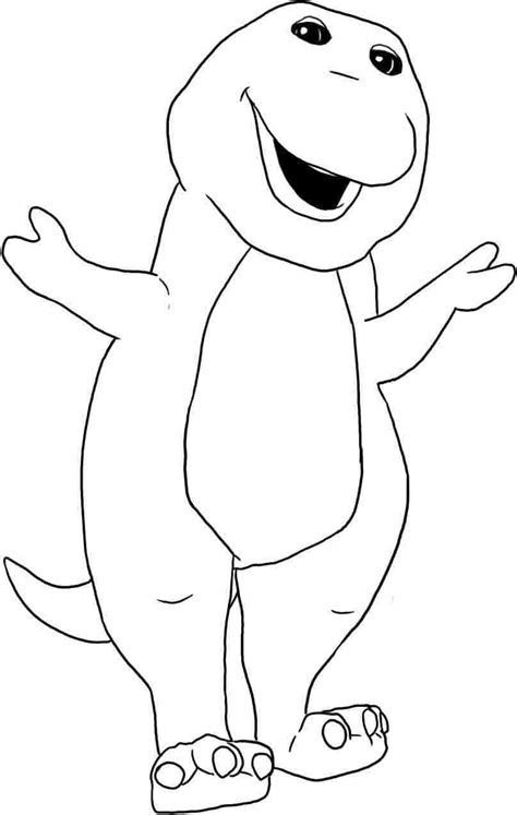 barney coloring pages  printable kamalche