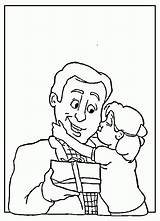Coloring Pages Dad Popular Father sketch template
