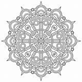 Geometric Pages Coloring Color Printable Kids Patterns Adults Adult Mandala Mandalas Geometry Sacred Para Flower Advanced Difficult Level sketch template